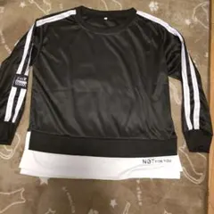 ブラックジャージ上下セット ストライプデザイン