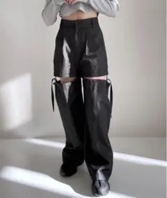 Heather 2WAY セパレート デニムパンツ ブラックのサムネイル