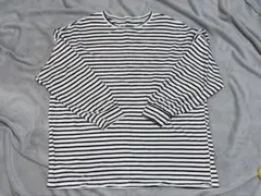 ボーダー 長袖 トップス ホワイト/ブラック