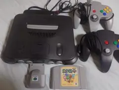 ニンテンドー64 任天堂 ゲーム機 ブラック　ヨッシーストーリー　振動パック