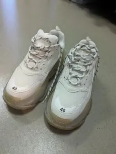 最終価格‼️BALENCIAGA スニーカー サイズ40 グレー - メルカリ