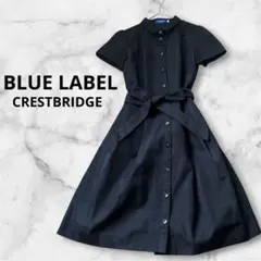 ブルーレーベルクレストブリッジ　上品 チェック半袖ワンピース