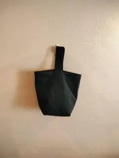 コットンリネン　ワンハンドル　トートバッグ（黒）