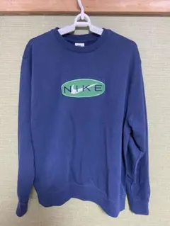 古着　NIKE ネイビー ロゴ入り スウェット Lサイズ