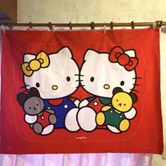 激レア　1990年製　ハローキティ &ミミィ　ビックプリント　生地