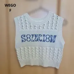 【WEGO】ショート丈 ノースリーブニット アイボリー F