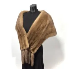 美品✨ セーブルファー 大判ショール 本毛皮 リアルファー SABLE 