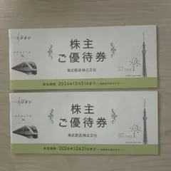 東武鉄道 株主ご優待券 2冊セットのサムネイル