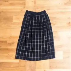 チェックロングスカート アースミュージックアンドエコロジー