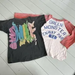 デニムアンドダンガリー　130 140 Tシャツ2点セット　スマイル　半袖