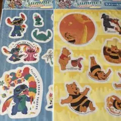 ディズニー　ハッピーくじ　ラメシール