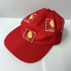 美品　レトロ　平成　y2k 赤 ピンクハウス ロゴキャップ
