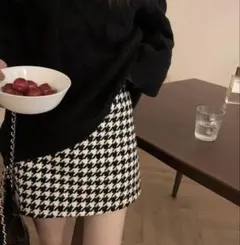 千鳥柄台形ミニスカートM
