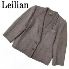 Leilian レリアン テーラードジャケット ブラウン 13 B3088