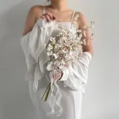 和装用 ブーケ ♡ アーティフィシャルフラワー ブーケ 胡蝶蘭 カラー