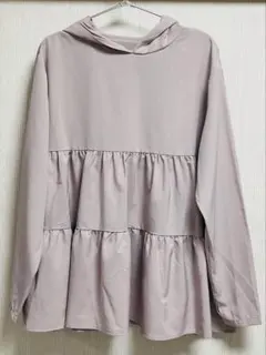 【しまむら】CLOSSHISPORTS フード付きラッシュガード　淡灰