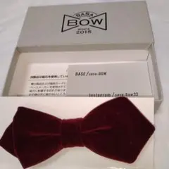 SASA BOW ボルドー ベルベット 蝶ネクタイ　マグネット式蝶ネクタイ