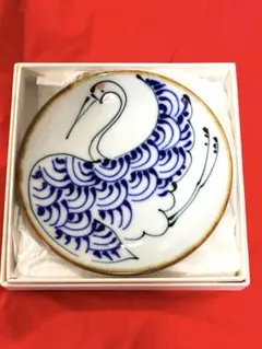 新品未使用　波佐見焼　翔芳窯正月食器豆皿鶴　ツル中川政七商店　お雛様　ひな祭り