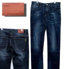 FASHION JEANS スリムフィット ダークブルーデニム 32X 古着
