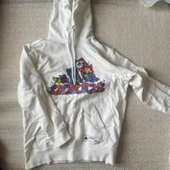 adidas グラフィックパーカー XXL ホワイト
