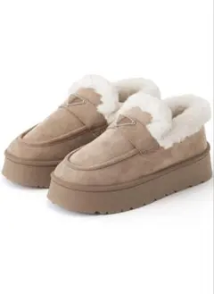 ムートンブーツ 厚底