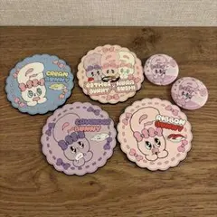 エスターバニー くら寿司コラボ コースター4枚コンプ＆缶バッジ2個セット