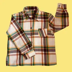 チェック 長袖シャツ 古着 昭和レトロ ヴィンテージ コーデしやすい☆