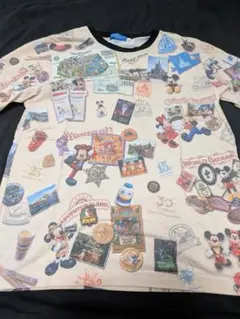 東京ディズニーリゾート 35周年 Tシャツ ヒストリー柄 総柄 Mサイズ