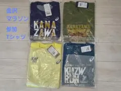 미사용 金沢マラソン参加Tシャツ asics 4枚セット M1枚、L3枚