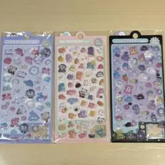 ぷくぷくシール 3D立体　ボンボンドロップ風シール　3枚セットb