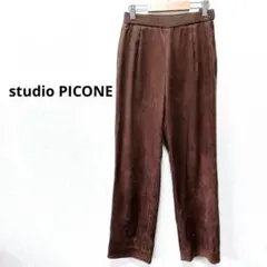studio PICONE カジュアルパンツ ストレッチ ウエストゴム 合成皮革のサムネイル