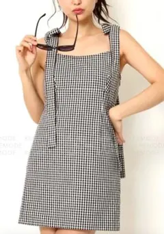 新品未使用⭐︎snidel リボンレイヤードスクエアミニワンピース