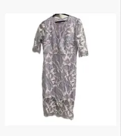 【新品】フラワー刺繍フリルドレス Lサイズ