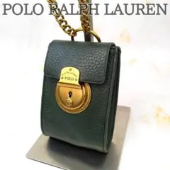 ✨希少・良品✨ポロラルフローレン スマホショルダーバッグ レザー グリーン