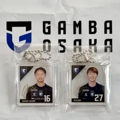 ガンバ大阪 ミニアクリル色紙キーチェーン 鈴木徳真 美藤倫 缶バッジホルダー