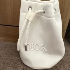 Dior ホワイトドローストリングポーチ