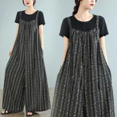 今年らしいコーデ ゆったり カジュアル 気質 サロペット オーバーオール