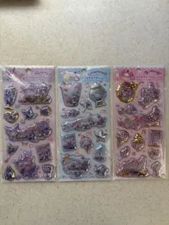 ☆サンリオ キラキラカプセルシール マイメロ シナモロール クロミ3枚セット☆