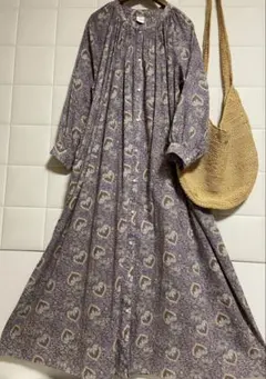 URBAN RESEARCH DOORSコットンアラベスクプリント　ワンピース