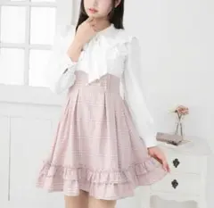Rose ラッフルフリルクラシカルボウタイワンピース Mのサムネイル