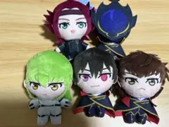 コードギアス 反逆のルルーシュ ぷれちゃす ぬいぐるみ 黒の騎士団　5種セット コードギアス 反逆のルルーシュ ぷれちゃす ぬいぐるみ 黒の騎士団 5種