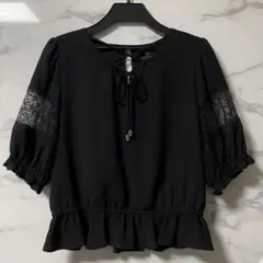 ROJITA ロジータ レースアップ フリル トップス 地雷系 量産型 黒