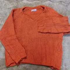 ローリーズファーム★ドルマン型オレンジニット