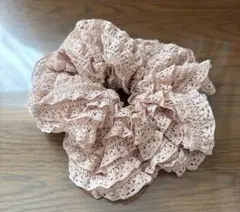 ピンク ♡ レース シフォンシュシュ