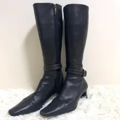 【美品】NEORHYTHM ネオリズム ロングブーツ サイドジップ 23.5cmのサムネイル