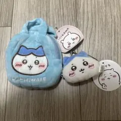 ちいかわてのひらバッグ　ミニがま口ポーチ　ハチワレ　2つセットのサムネイル