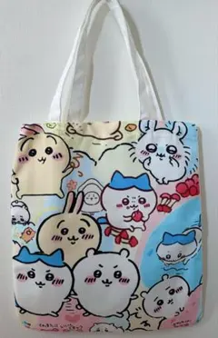 【新品・未使用】ちいかわ キャンバストートバッグ 仲間たち カラフル