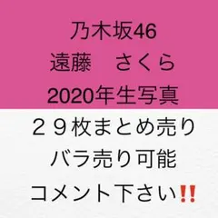 乃木坂46生写真　遠藤さくら　2020年　29枚まとめ売り　バラ売り可能