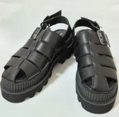 【極美品】JEANASIS トラックソール　グルカサンダル　ブラック　厚底　Lのサムネイル