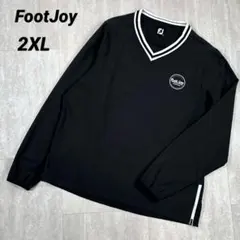 FootJoy フットジョイ Vネックプルオーバー ブラック 薄手2XL メンズ